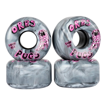 Orbs Skateboard Wheels Pugs 54mm 85A Tie Dye Grey